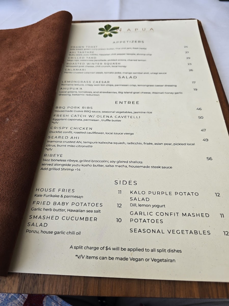 Napua at Mauna Lani Beach club Menu - Image 6